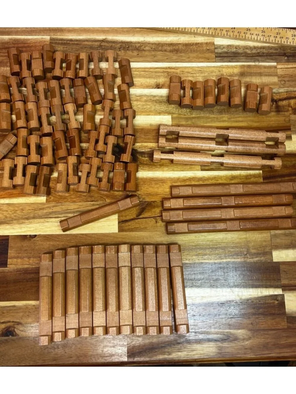 Lincoln Logs, made in the USA, includes can for storage, circa 2017